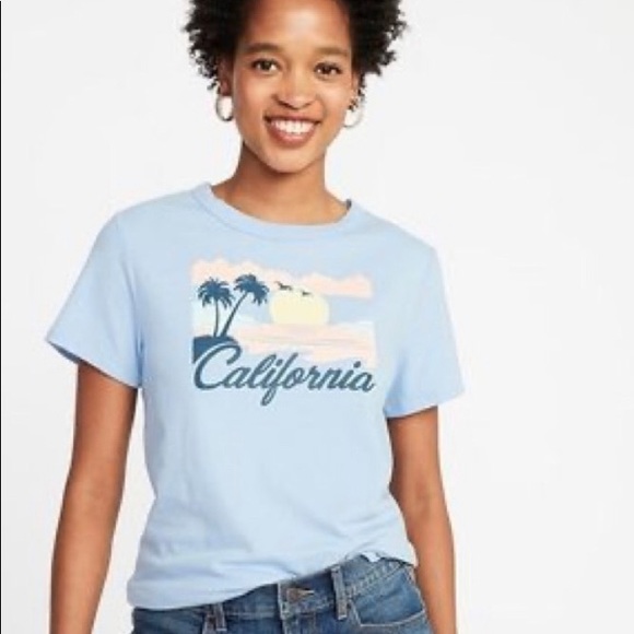 Old navy “California” baby blue tee Women’s XL - Picture 2 of 2